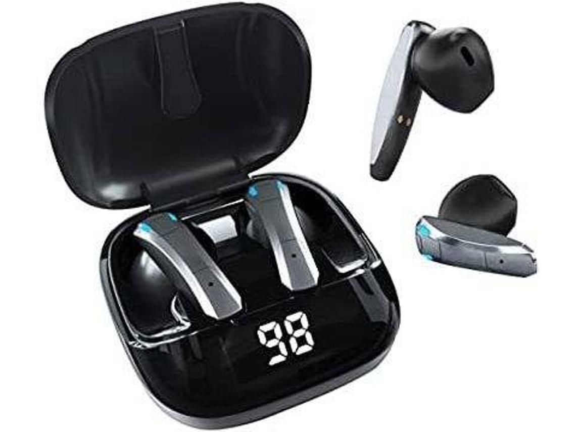 Fones de Ouvido Sem Fio Fone de Ouvido Bluetooth 5.0 com Capa de Carregamento Fone de Ouvido Viva-Voz com Microfone Tela Digital Led Inte YIZHOOD