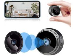 Mini Câmera Câmeras Wifi Sem Fio Hd 1080P Câmeras de Segurança Câmera de Babá de Bebê Disfarçada Aplicativo de Telefone Celular Preto YIZHOOD