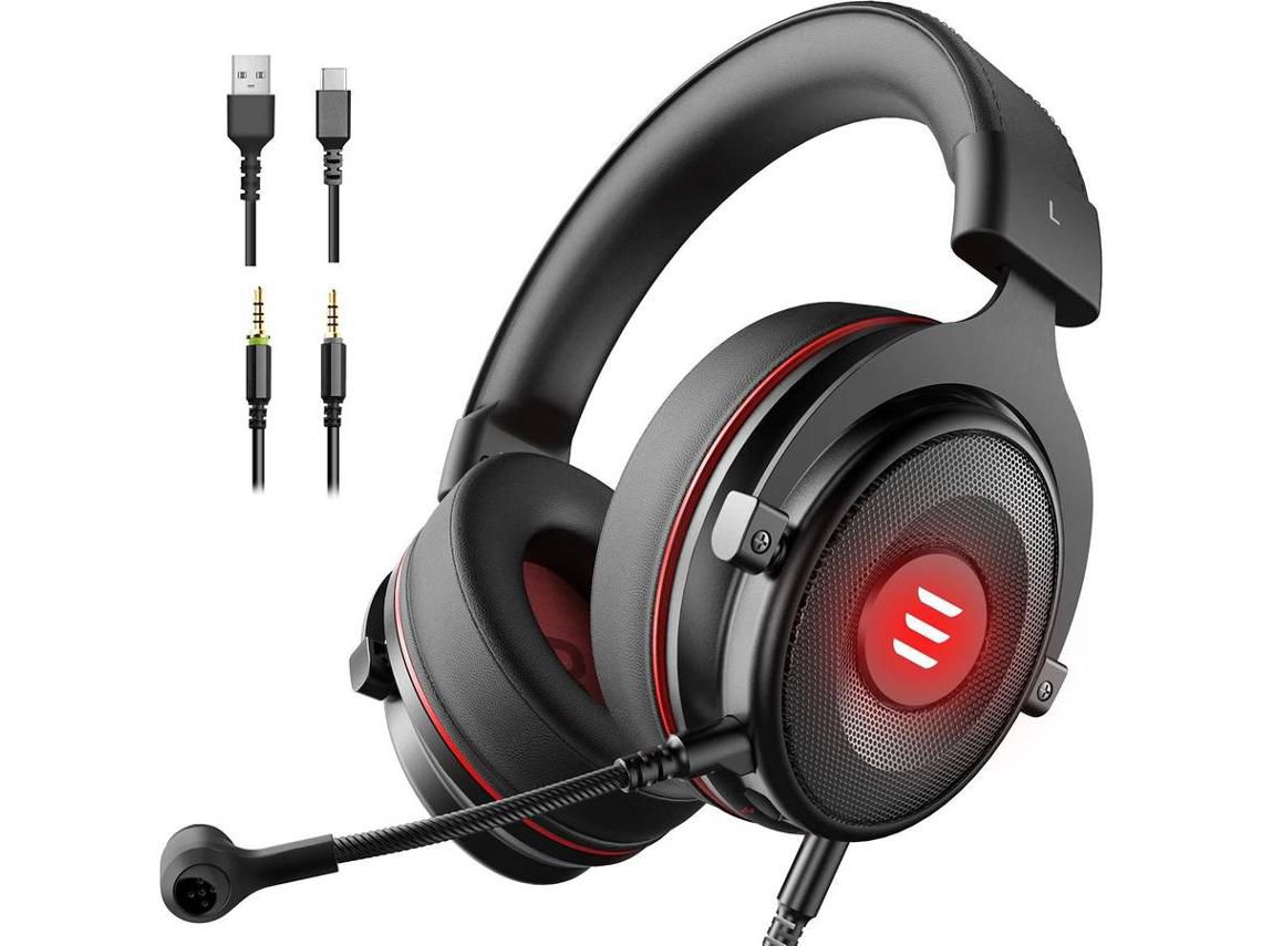 E900 Pro Gaming Headset 7.1 3D Surround Sound Usb Gaming Headphone com Microfone com Cancelamento de Ruído Luz Led Fones de Ouvido para Ps YIZHOOD