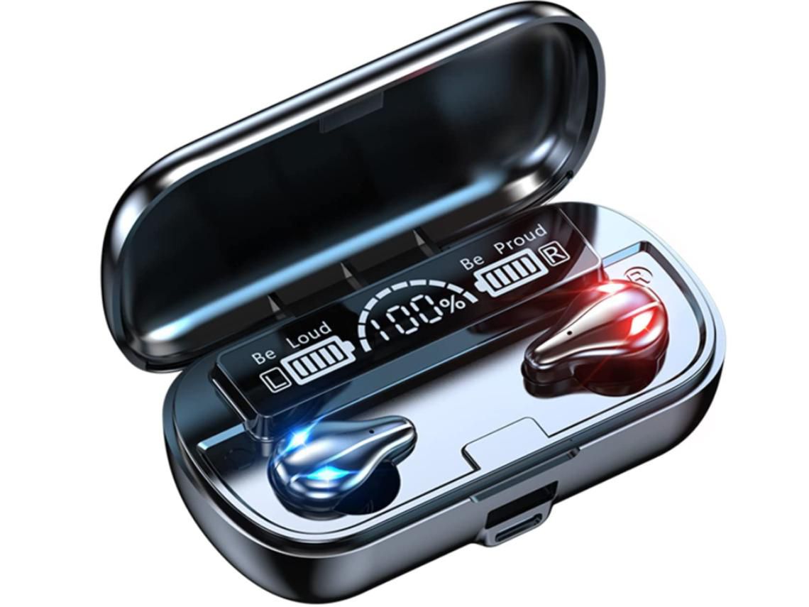 Fones de Ouvido Bluetooth Enkers Fones de Ouvido Intra-Auriculares Sem Fio com Microfone com Carregamento Usb-C Fones de Ouvido com Cance YIZHOOD
