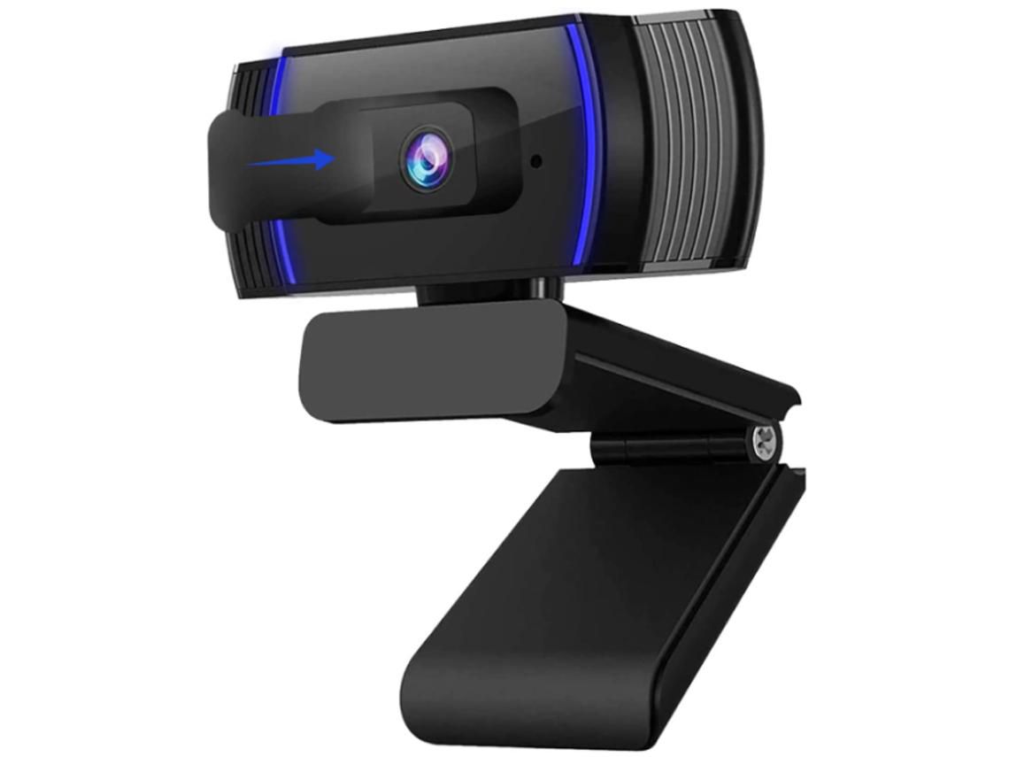 Webcam com Controle de Software Microfone Estéreo e Capa de Privacidade Foco Automático Câmera Web Usb Fhd 2K Compatível Preto YIZHOOD