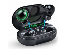 Fone de Ouvido Sem Fio Verdadeiro Ipx8 C5S Fones de Ouvido Tws Fones de Ouvido Sem Fio Bluetooth 5.0 com Suporte para Telas de Carregamento YIZHOOD