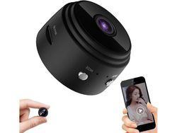 Telecamera Wifi Interno Nascosta 1080P Hd Piccola Telecamera Di Sicurezza Domestica Wireless Con Rilevamento Del Movimento Audio Nero YIZHOOD