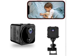 Mini Câmera Câmera de Segurança Inteligente Wi-Fi 1080P Hd Nanny com Visão Noturna Criativa e Detecção de Movimento,64G Preto YIZHOOD