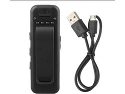 1080P Rotary Video Recorder Mini Body Camera Camera com Night Vision Clip Traseiro Desempenho Confiável 8 Gbpreto YIZHOOD