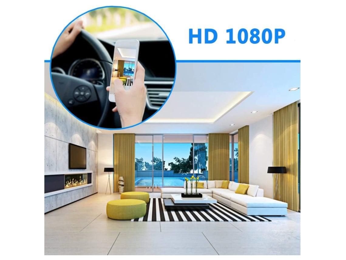 Mini Câmera de Segurança Hd 1080P com Visão Noturna Detecção de Movimento Visualização Remota com Android/Ios Pc 64G Preto YIZHOOD