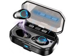 Fones de Ouvido Sem Fio Fones de Ouvido Bluetooth 5.0 com Tocha Led Fones de Ouvido Esportivos À Prova D'Água Ipx7 com Microfone / 120 Hora YIZHOOD
