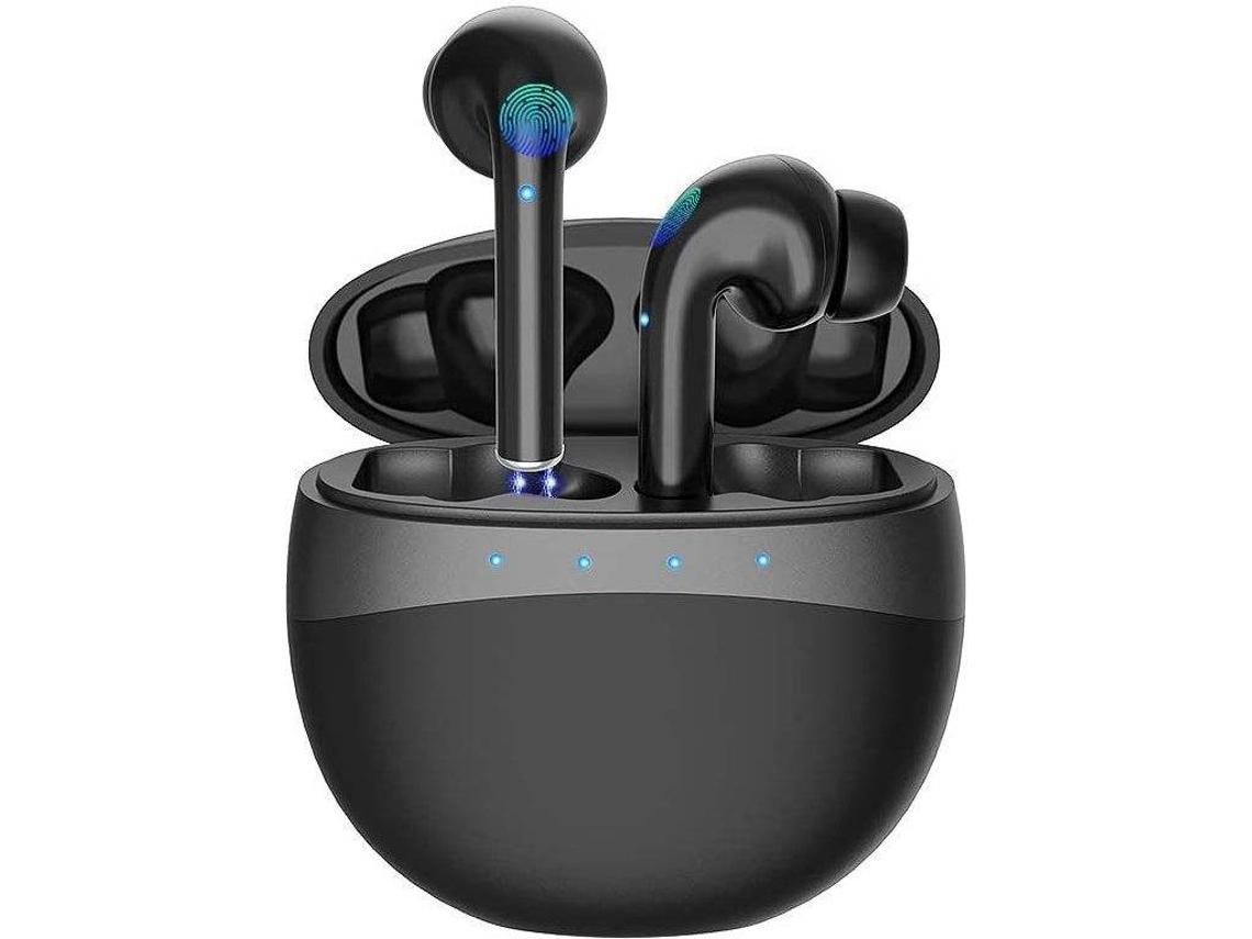Fones de Ouvido Bluetooth 5.0 Fone de Ouvido Sem Fio com Estojo de Carregamento Portátil Tws Controle de Toque Hifi Estéreo Emparelhamento A YIZHOOD