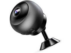 Câmera de Rede Ip Mini Wifi Hd 1080P Adequada para Visão Noturna de Segurança Doméstica Ao Ar Livrepreto YIZHOOD