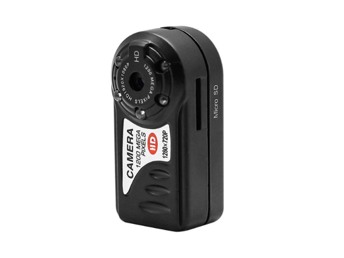 Mini Câmera Espiã Cinto de Segurança Visão Noturna Função Infravermelha Slot Microsd Preto YIZHOOD