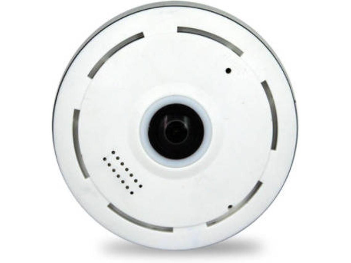 Câmera de Rede de Áudio Bidirecional Sem Fio Mini Panorâmica 1080P Hd 360 Graus Fisheye Wifibranco YIZHOOD