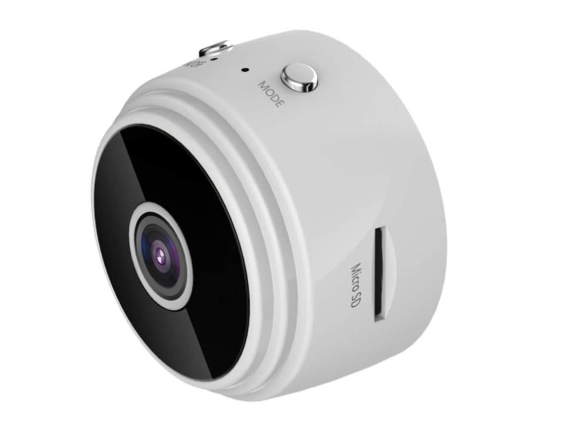 Mini Câmera Sem Fio 1080P com Visão Noturna e Ativação Por Movimentobranco YIZHOOD