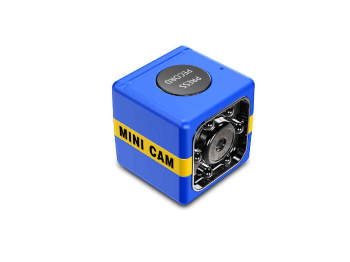 Mini Câmera Espiã Sem Fio 1080P Hd com Funções de Visão Noturna e Detecção de Movimentoazul YIZHOOD