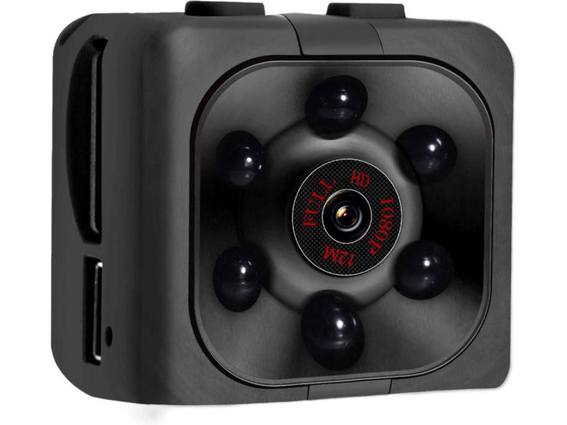 Mini Câmera Espiã 1080P Hd com Gravação de Áudio e Vídeo Visão Noturna Detetive Esportivopreto YIZHOOD