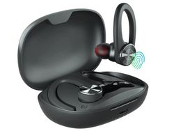 Fone de Ouvido Auscultadores Bluetooth À Prova de Água com Microfone para O Desporto de Trabalho Preto YIZHOOD