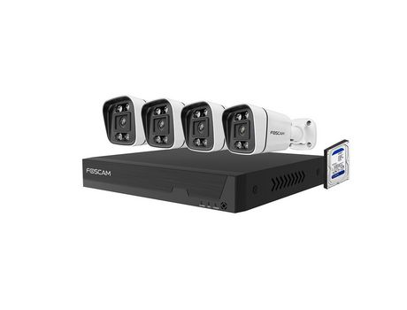 Kit de Vigilância Por Vídeo Ip com 4 Câmaras Fna108E-B4-2T FOSCAM