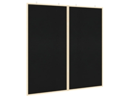 Caixa de Aviso Preto Madeira de Pinho Maciça MAISON EXCLUSIVE 80x80x1,4 cm