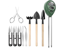Conjunto De 9 Ferramentas Para Bonsai Com Medidor Umidade Do Solo Aquaforge