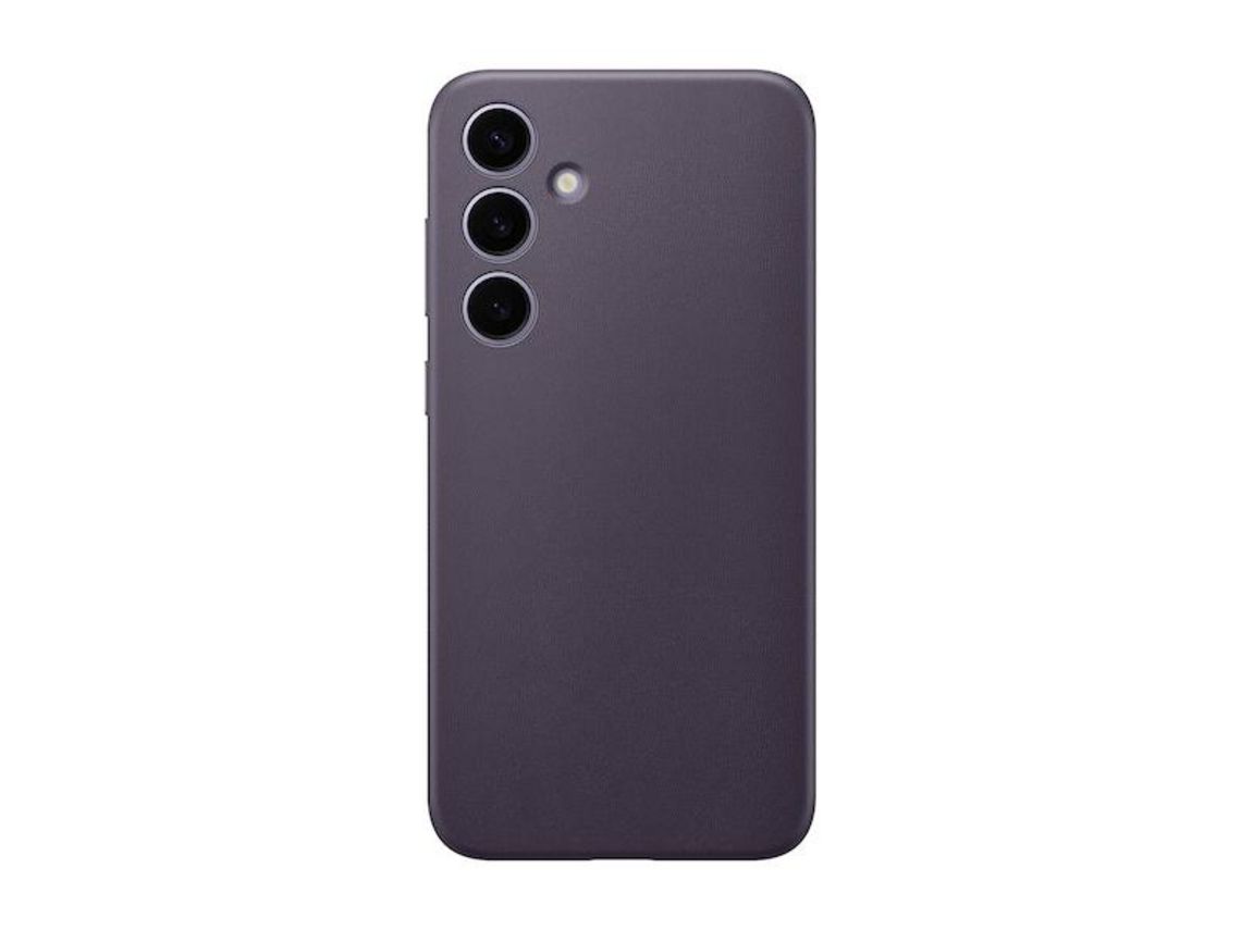 Capa de Pele Vegan para SAMSUNG Galaxy S24+ Preto Púrpura