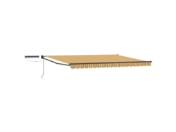 Conjunto 1 Toldo Elétrico Vidaxl Amarelo Poliéster (4 × 3 M)