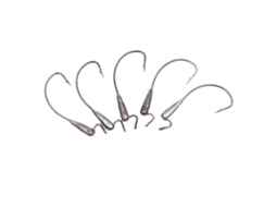 5pcs Anzol de Pesca de Aço Carbono Preto