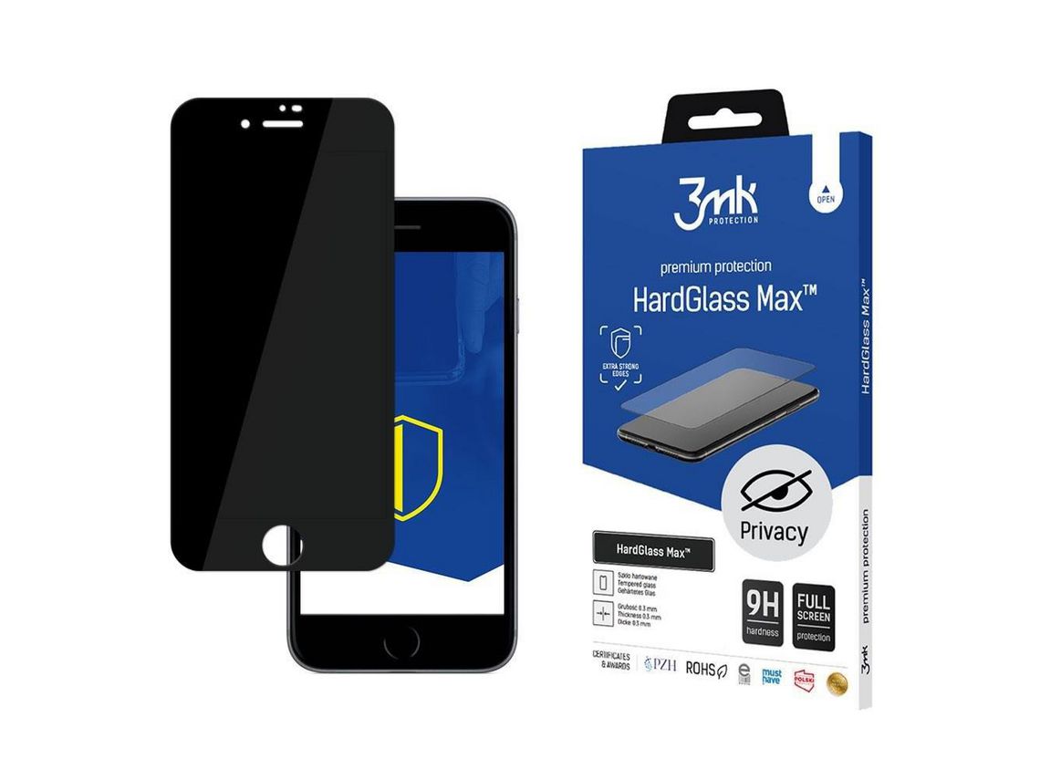 Película para iPhone 8 Preto 3Mk Hardglass Max Privacy