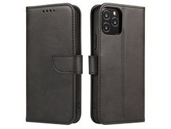 Capa Magnética Elegante Tipo de Estante Com Suporte para Samsung Galaxy A52S 5G / A52 5G / A52 4G Preto