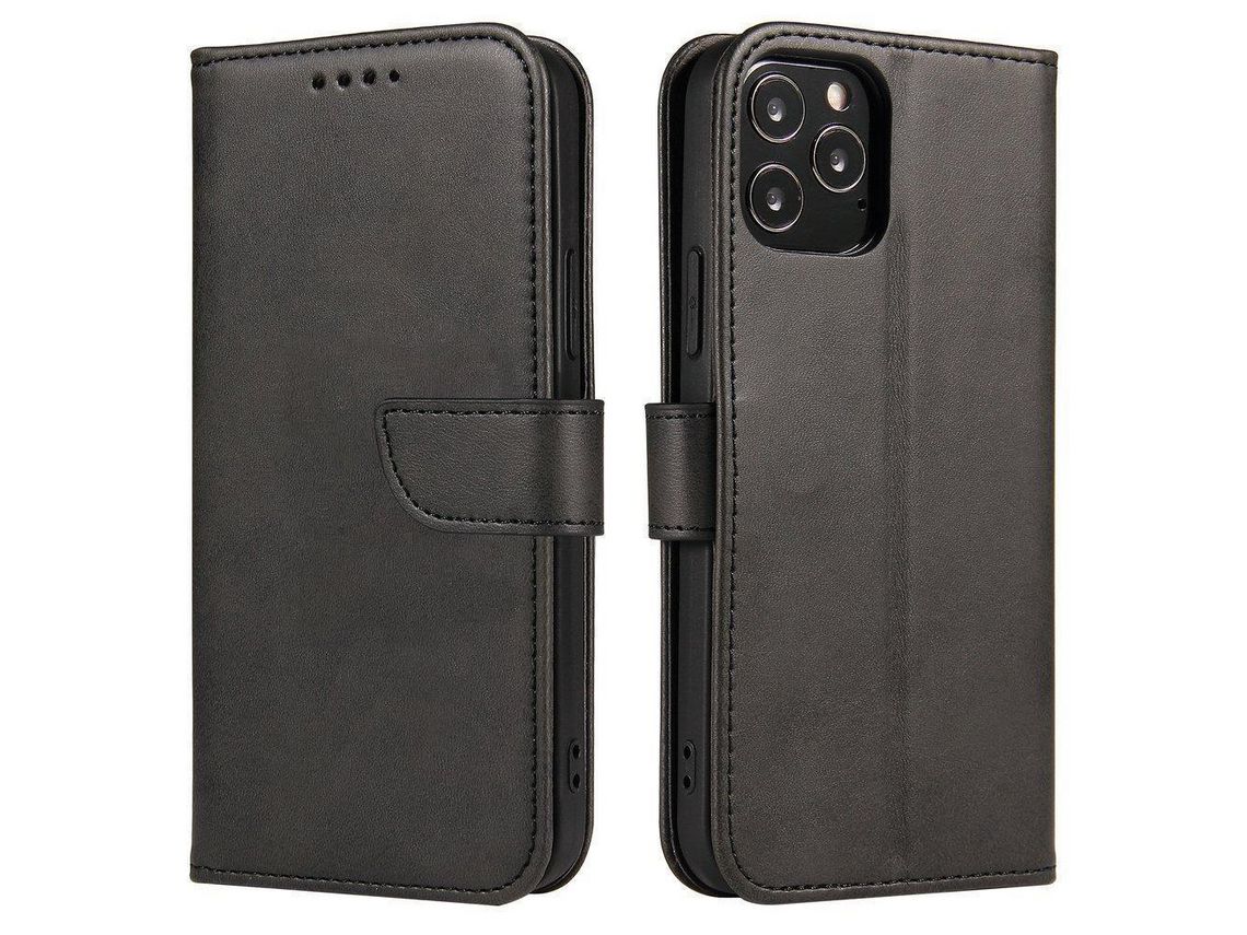 Capa Magnética Elegante Tipo de Estante Com Suporte para Samsung Galaxy A52S 5G / A52 5G / A52 4G Preto