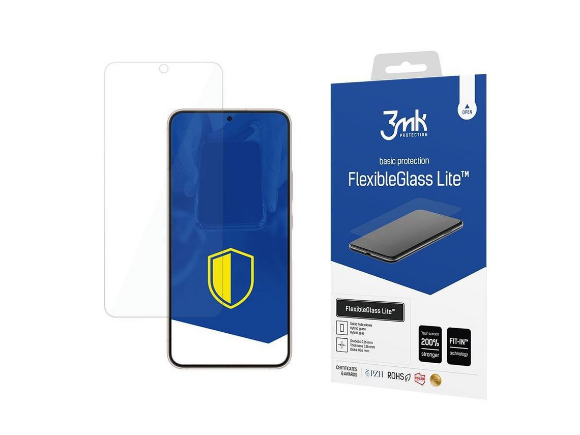 Película Vidro Flexível para Samsung Galaxy S22+ 5G 3Mk Flexívelglass Lite