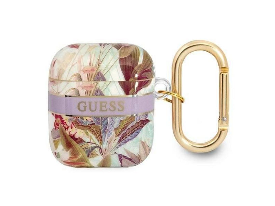 Capa GUESS Gua2Hhflu Airpods Violeta/Roxo Flower Strap Collection
