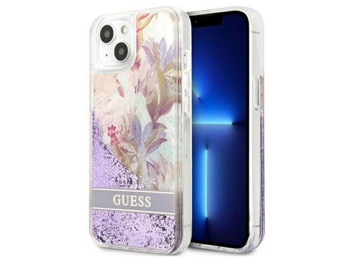 Capa iPhone 13 Mini GUESS Original Flower Roxo