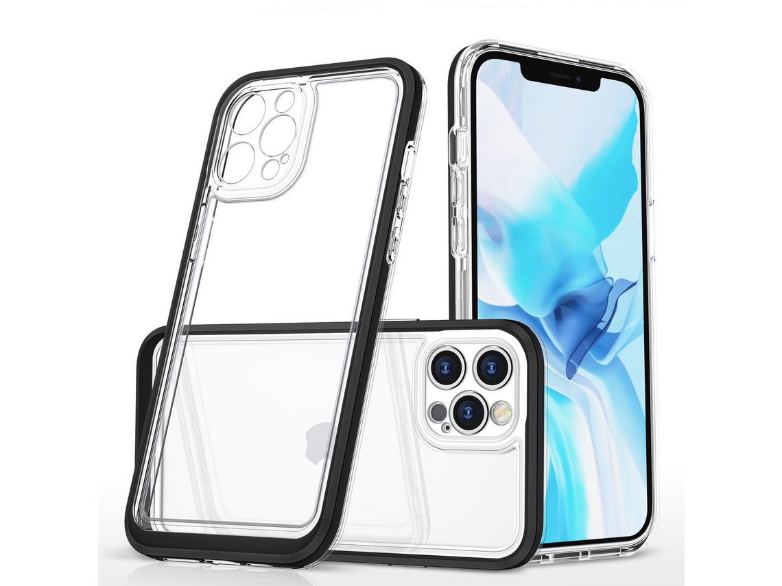 Capa iPhone 12 Pro HURTEL Acrílico Preto