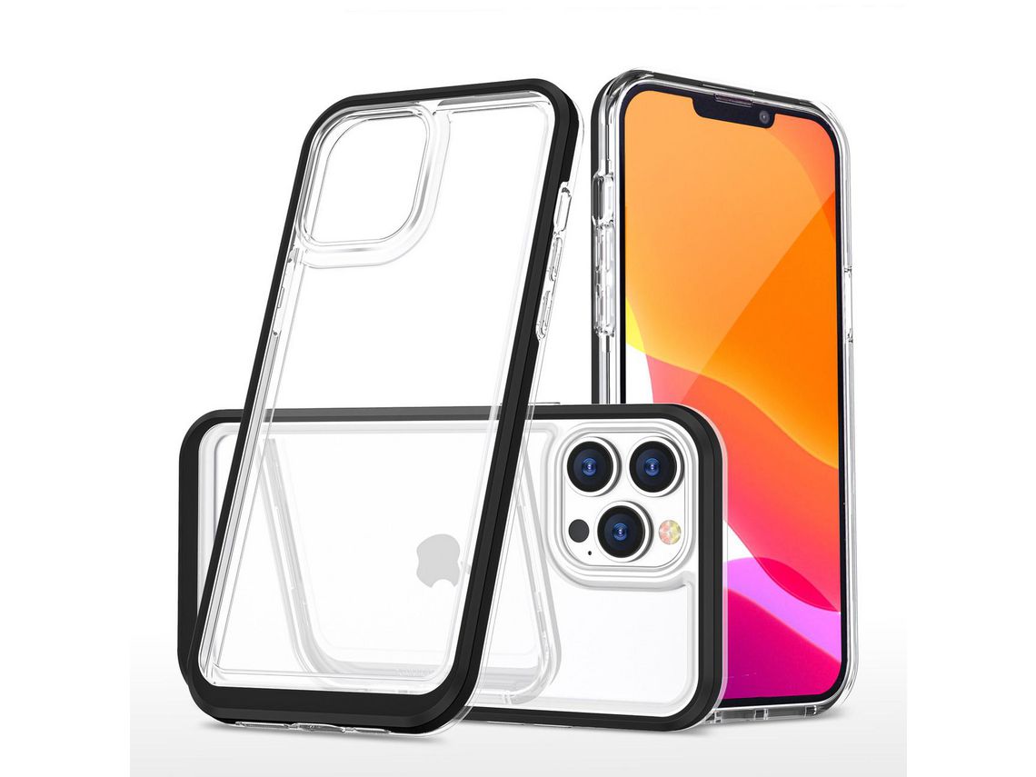 Capa iPhone 13 Pro Max HURTEL Acrílico Preto