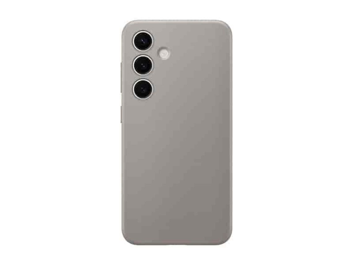 Capa de Pele Vegan para SAMSUNG Galaxy S24 Cinzento Claro