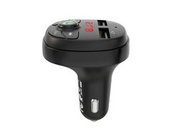 Bbc26 Bluetooth Fm Trasmettitore e Caricabatterie Caricatore Auto Music Joy 2Xusb-A Nero BLUE POWER