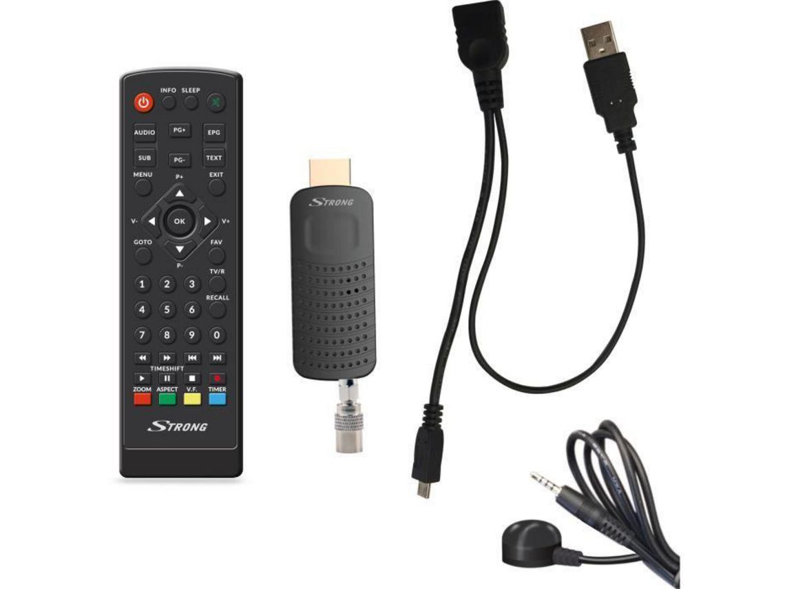 Decodificador STRONG Srt82 Full Hd Dvb-Ttt Hdmi Dvb-T2 compatível com receptor/sintonizador de TV Hevc265 com DVR Hdmi por função