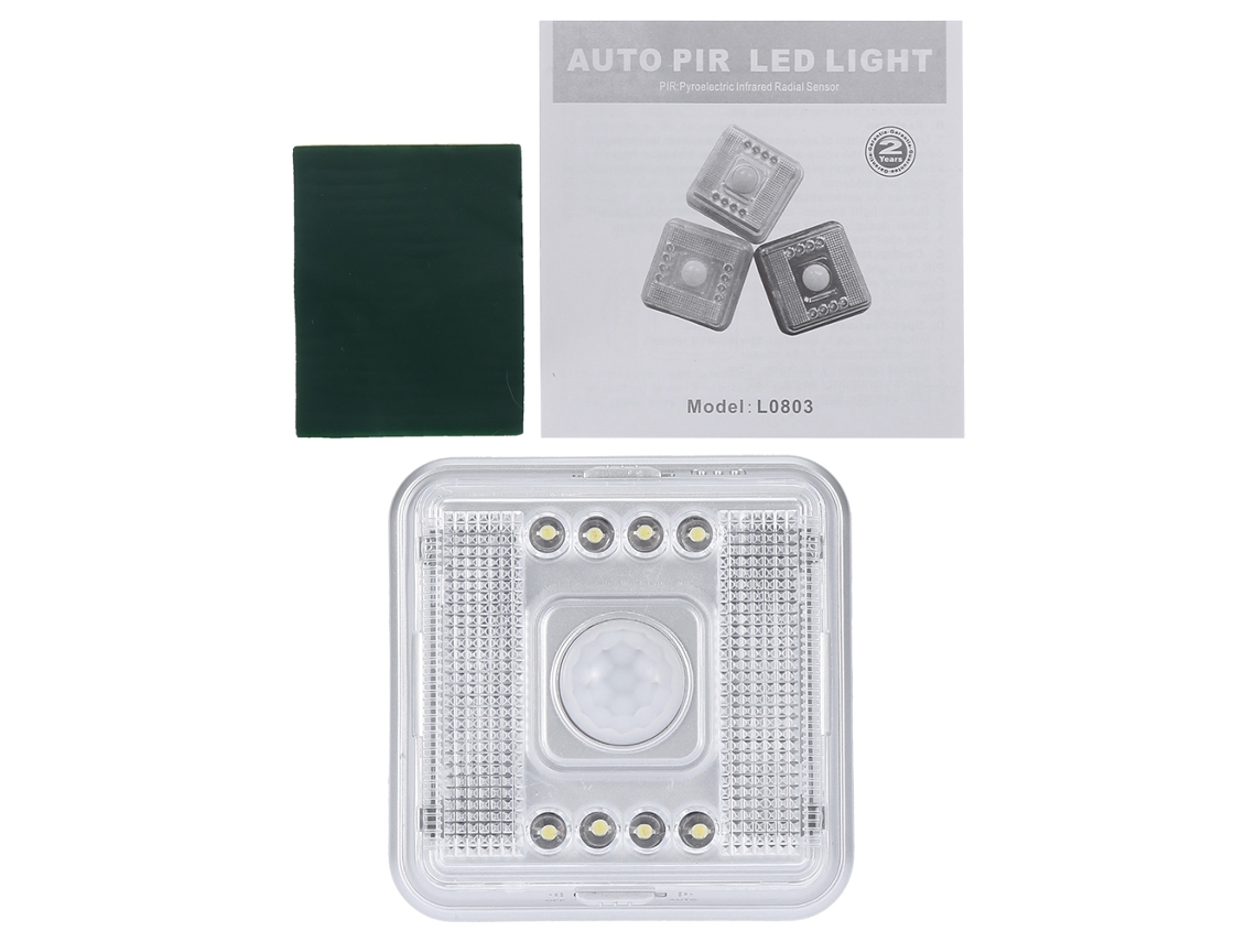 Luz Noturna Laxiscreed Com Sensor De Movimento E 8 Leds Para Iluminação Automática