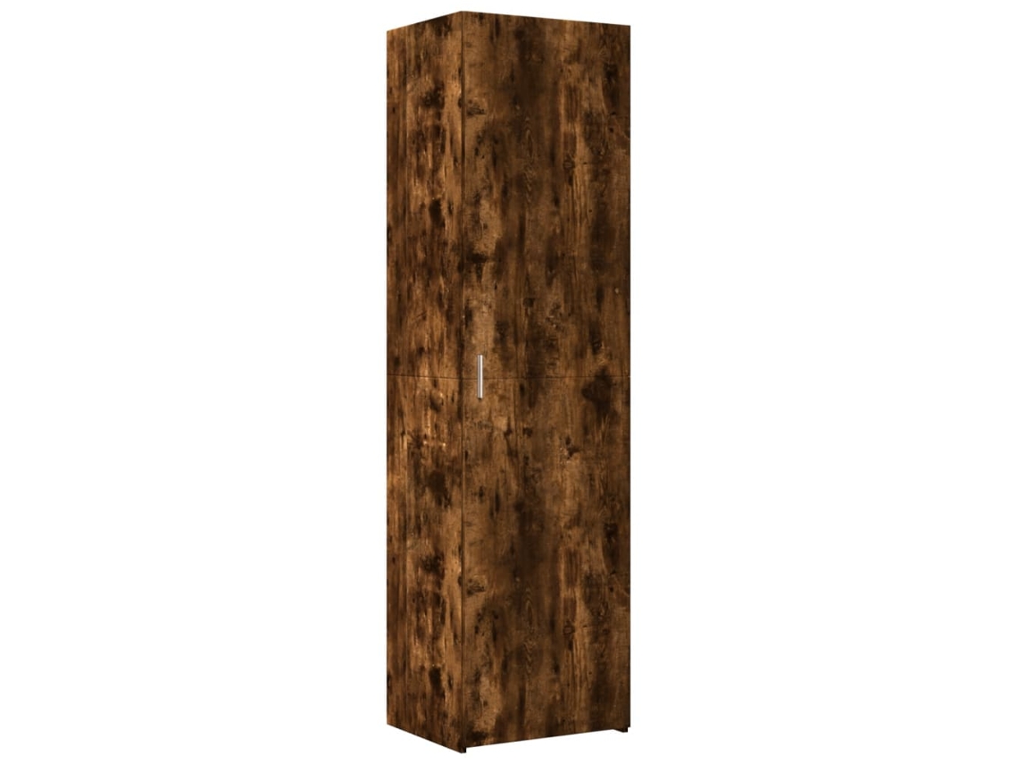 MAISON EXCLUSIVE Guarda-roupa alto em madeira de carvalho defumado com derivados da Madeira, 50x42,5x185 cm