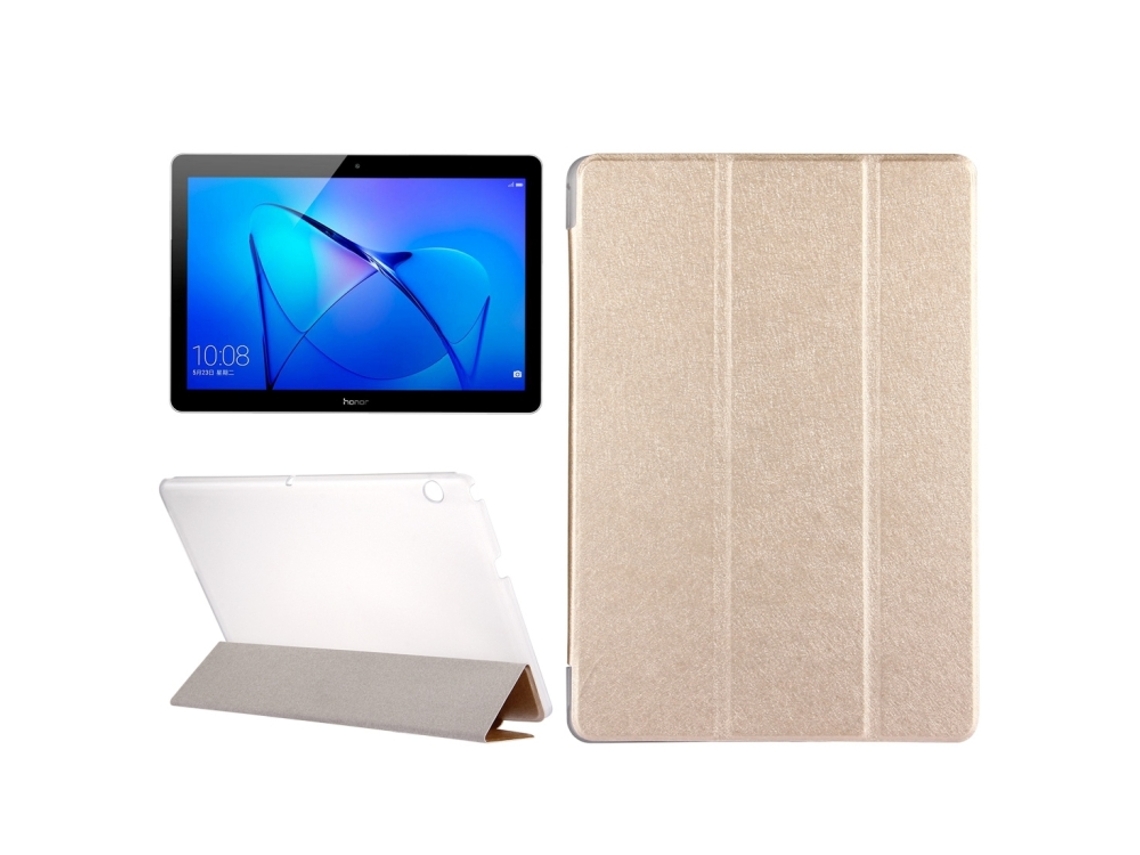 Capa‑flip Horizontal De Couro Textura De Seda Halinuia Com Suporte Dobrável Para Huawei Mediapad T3 10 9,6 Polegadas