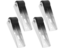 Rodízios De Suporte Para Portas Madeira, Conjunto 4 Peças, Prateados