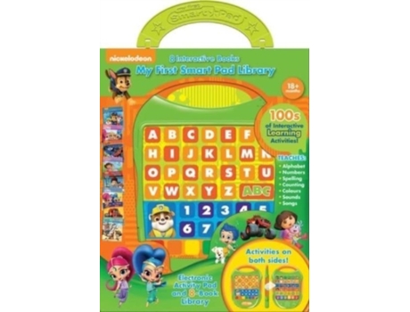 Livro Nickelodeon My First Smart Pad Electronic Activity Pad and 8 Book Library de Pi Kids (Inglês)