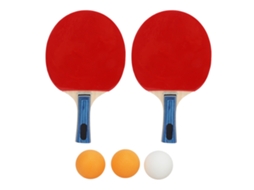 Kit Iniciante De Tênis De Mesa Com 2 Raquetes De Pauleira E Borracha E 3 Bolas Abs Para Clube