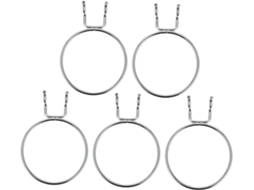 Conjunto De 5 Ganchos Redondos Aço Inoxidável Collbath Para Painel Per