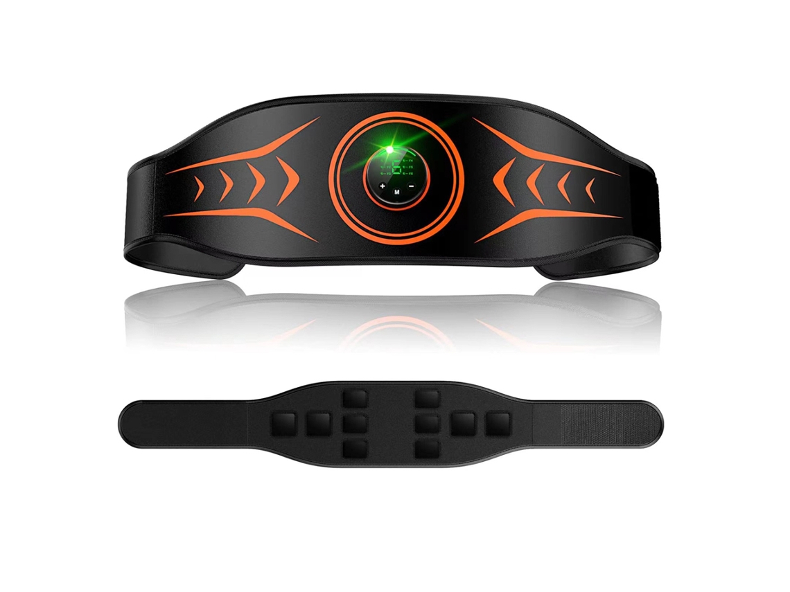 Estimulador Muscular Ems Cinta Abdominal Trainer Tela Lcd Abs Fitness Academia Em Casa Perda De Peso Emagrecimento Corporal Treino Abdominal Slowmoose