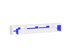 Móvel para TV com luzes LED 260x36,5x40 cm Branco MAISON EXCLUSIVE