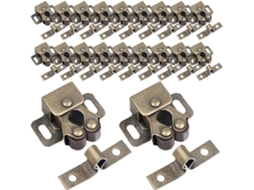 Fecho De Rolete Duplo, 20 Peças, Dourado, Para Gaveta Armário, 3,2 X