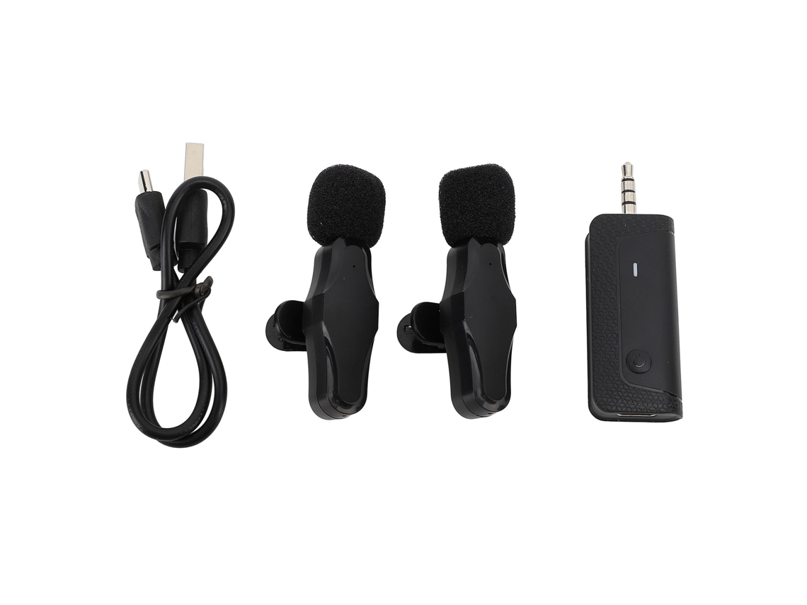 Microfones Lavalier Inalámbricos com Redução de Ruído e Alta Sensibilidade para Streaming S/MARCA