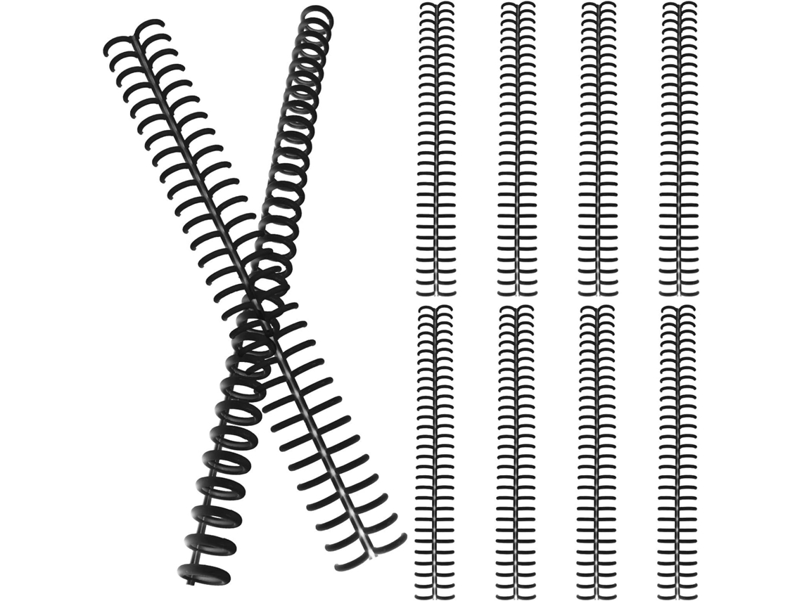 Espirais de corrente de plástico preto Ifundom, fáceis de usar, para substituir pastas e decorar materiais escolares.