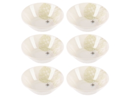 Conjunto 6 Tigelas de Cerâmica com Estampa de Borboletas, 500ml, La Maison BERGNER