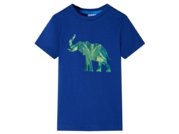 T-shirt Para Criança Azul-escuro 140